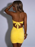 Vestido Strapless - Vestido Fiesta